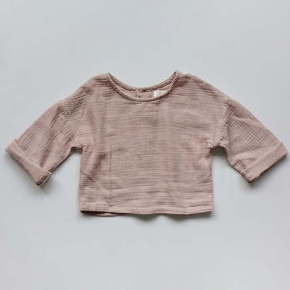 The Simple Folk | The Button Back Top - Antique Rose